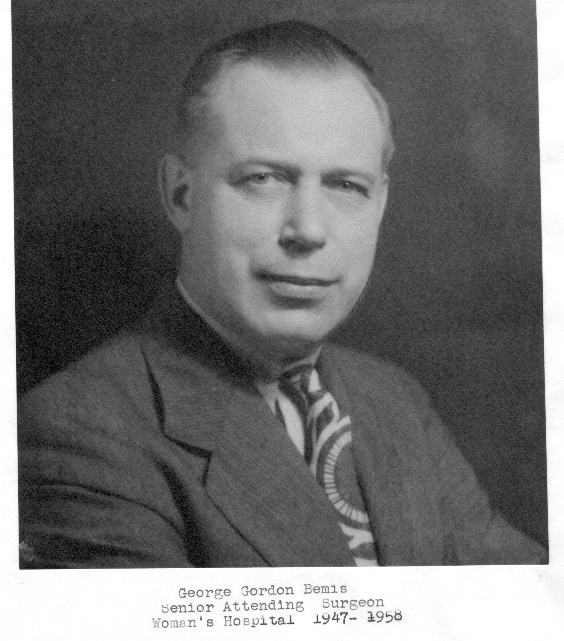 Black and white photo of George Bemis Senior.
