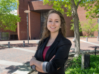 Taylor Fleshman standing in front of CCM