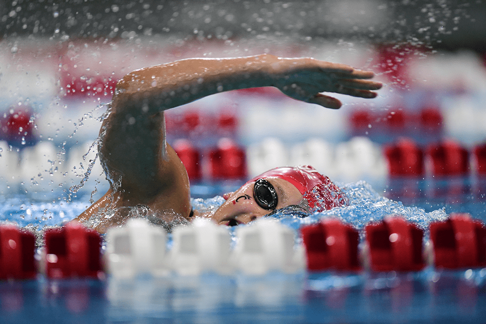 member of UC Women's Swim and Diving team